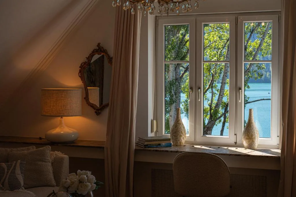 Lake view through the Superior Suite living room window